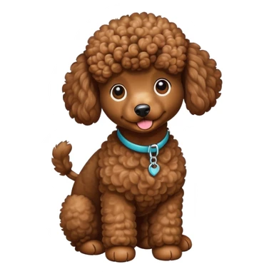 коричневый пудель sticker