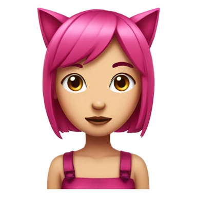 toon pink beet neko girl  sticker