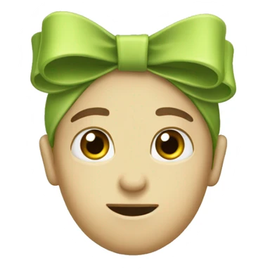 Pistachio gree bow without person  sticker