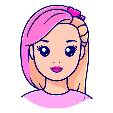 Barbie logo in pink sticker