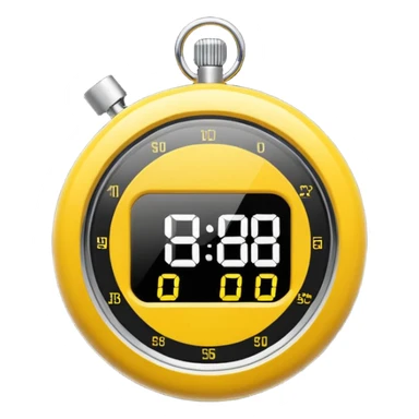 yellow stopwatch  sticker