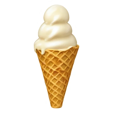 opal Crystal ice cream scoops on gold waffle cone sticker