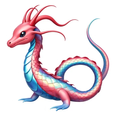 Milotic-Dragonair-Fakémon-hybrid-creature (full body)  sticker