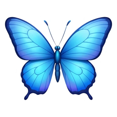 blue butterfly, vibrant, minimal sticker