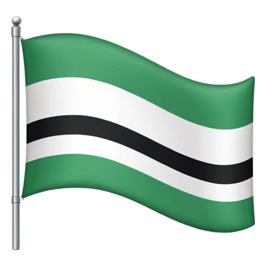I want a flag as a emoji its made by three colours white green and black sticker