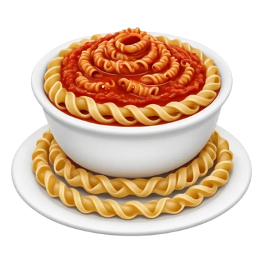 Rotini with marinara sauce sticker