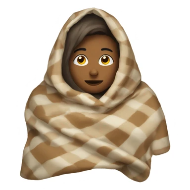 Person in blanket sticker