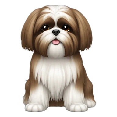 Dog Shih Tzu with long wool full-height  sticker
