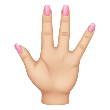 A hand emoji where your pinky finger my finger and your ring finger are sticking down but your other fingers are sticking up sticker