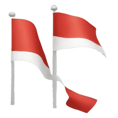 Red flag with white circle  sticker