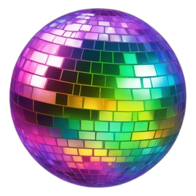 rainbow disco ball sticker