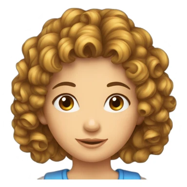 fille cheveux bouclés tenant la main d’un garçon cheveux bouclés court sticker