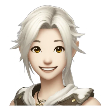 Y'shtola smiling final fantasy xiv sticker