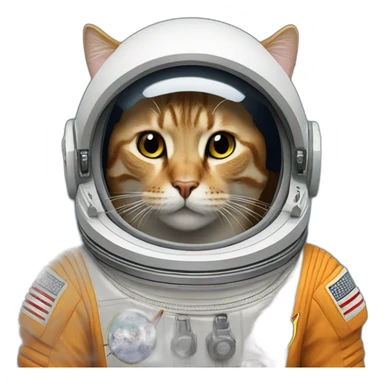 Cat cosmonaute sticker