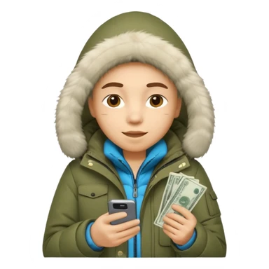 Eskimo with money and tech sticker