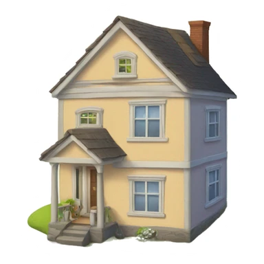 a house with man and woman going inside sticker