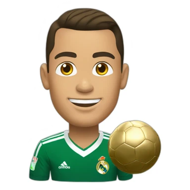 Cristiano Ronaldo soulève  le ballon d'or sticker