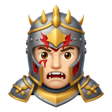 A knight in rage sticker