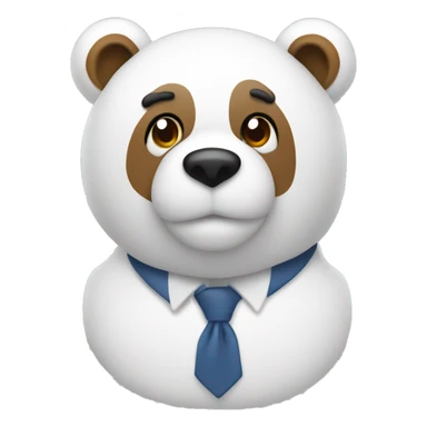 Bär mit Schleife in weiss sticker