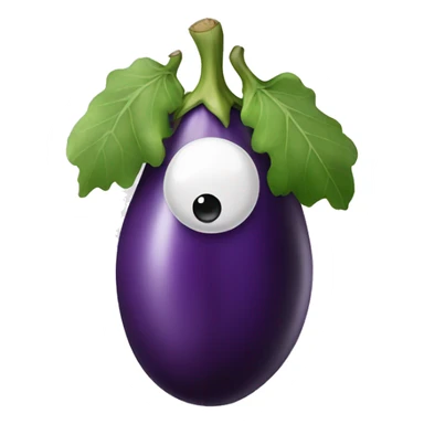Eggplant in hole sticker