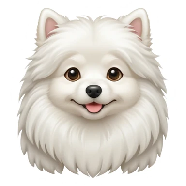 Small long-haired white dog sticker