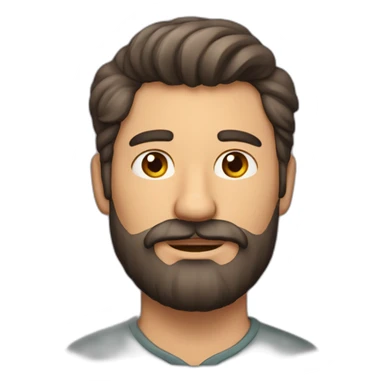 Hombre con barba y calvo sticker