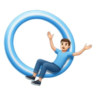 Kiterman haciendo un down loop sticker