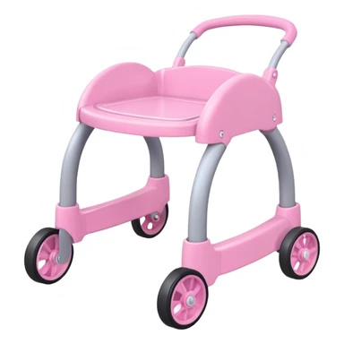 pink baby walker sticker
