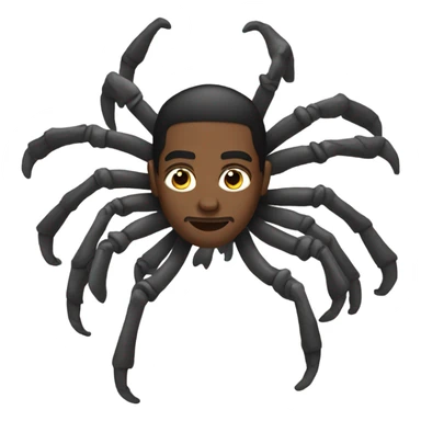 black man with 8 legs sticker
