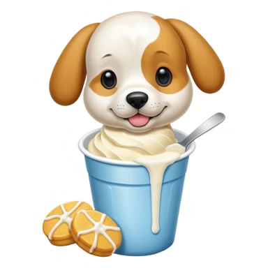 Un chien avec une glace  sticker