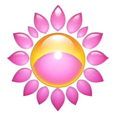 Solar aura light pink gold sticker