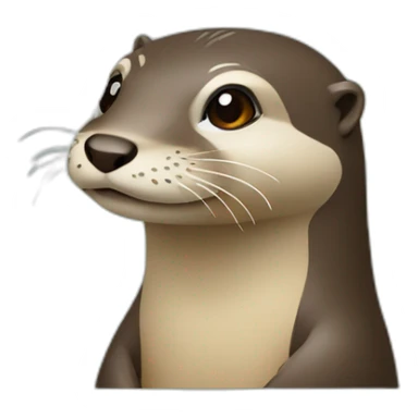 Loutre qui fais caca sticker