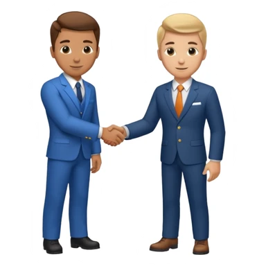 Mechanic and gentleman shaking hands sticker