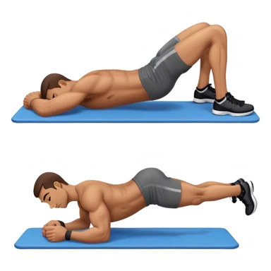 lying down man weighted glute bridges sticker