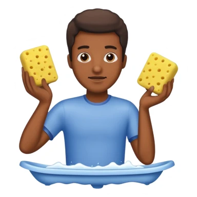 Dude cleaning bathroom  sticker