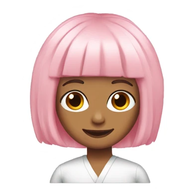 light pink hair Wig sticker
