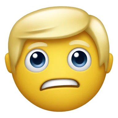 Smiley face with Donald Trump cartoon hair sticker