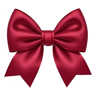 Maroon red bow sticker