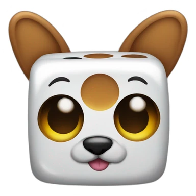 Dice with dog ears sticker