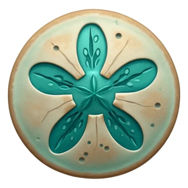 Teal sand dollar  sticker