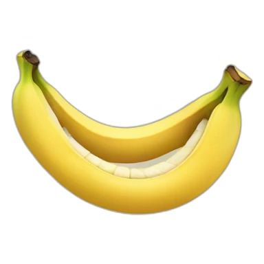 mouth eating a banana sticker