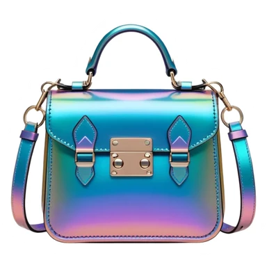 Valentino colorshifting vivid cyberpunk style mini bag  sticker