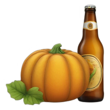 Une citrouille qui boit une bière  sticker