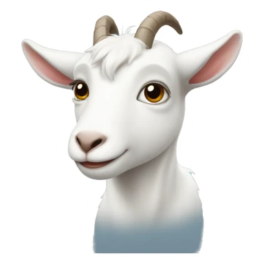 Cutest little white goat ever  sticker