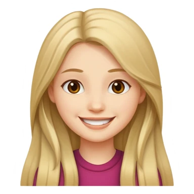 Дівчина з простими довгим волоссям sticker