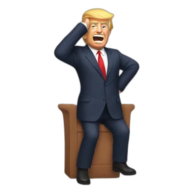 Trump qui nage sticker
