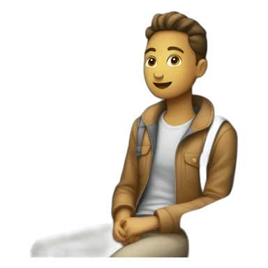 traveler-sitting on a train seat sticker