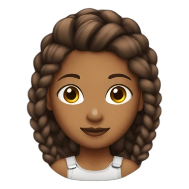 brown girl with braids sticker