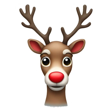 Reindeer with red nose sticker