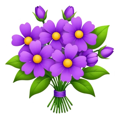 bouquet of purple flowers sticker